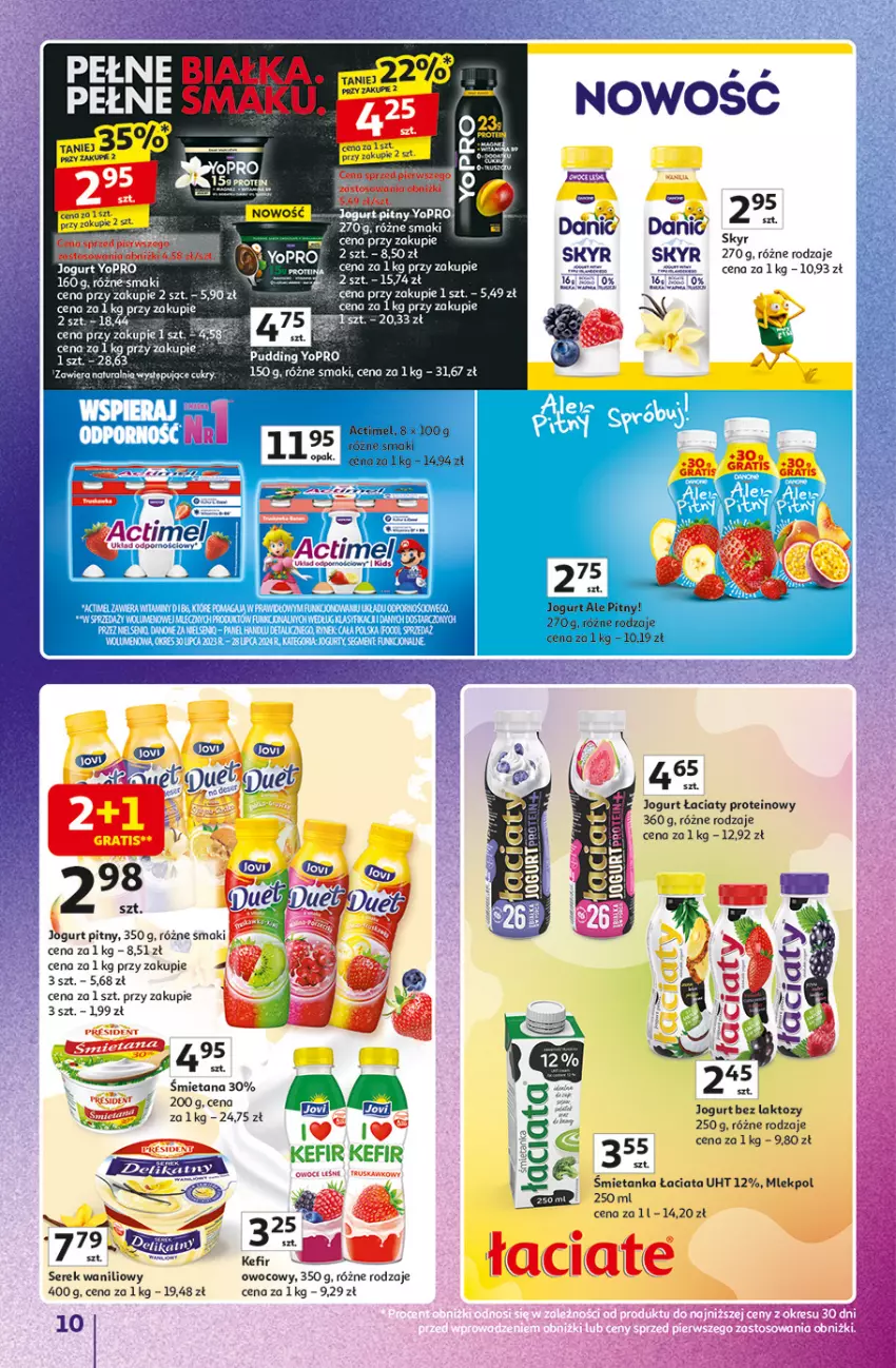 Gazetka promocyjna Auchan - Gazetka Znane marki duży wybór Hipermarket Auchan - ważna 16.10 do 22.10.2025 - strona 10 - produkty: Actimel, Fa, Jogurt, Kefir, Pudding, Ser, Serek