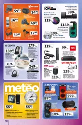 Gazetka promocyjna Auchan - Gazetka Znane marki duży wybór Hipermarket Auchan - Gazetka - ważna od 22.10 do 22.10.2025 - strona 38 - produkty: Por, Słuchawki, Termometr, Głośnik, Mikrowieża, Mikrofon, Budzik, Sony, Odtwarzacz DVD, Głośnik bluetooth, Zegar