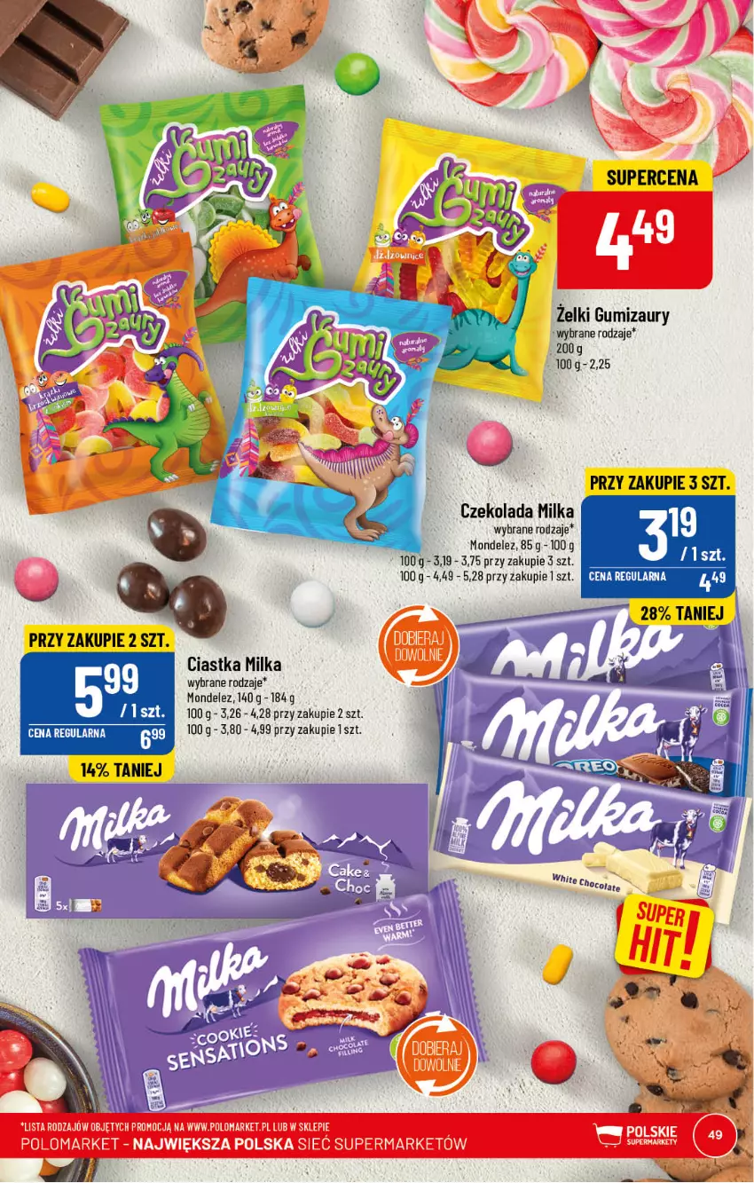 Gazetka promocyjna PoloMarket - Gazetka pomocyjna - ważna 08.03 do 14.03.2023 - strona 49 - produkty: Ciastka, Czekolada, Milka