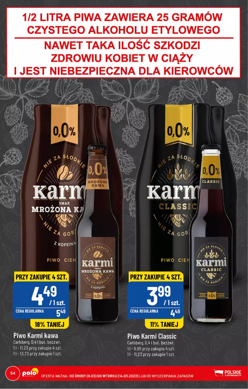 Gazetka promocyjna PoloMarket - Gazetka pomocyjna - ważna 08.03 do 14.03.2023 - strona 54 - produkty: Carlsberg, Gra, Karmi, Kawa, LG, Piec, Piwa, Piwo