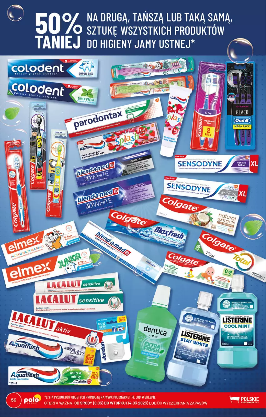 Gazetka promocyjna PoloMarket - Gazetka pomocyjna - ważna 08.03 do 14.03.2023 - strona 56 - produkty: Aquafresh, Fa, LG, Sensodyne, Tera