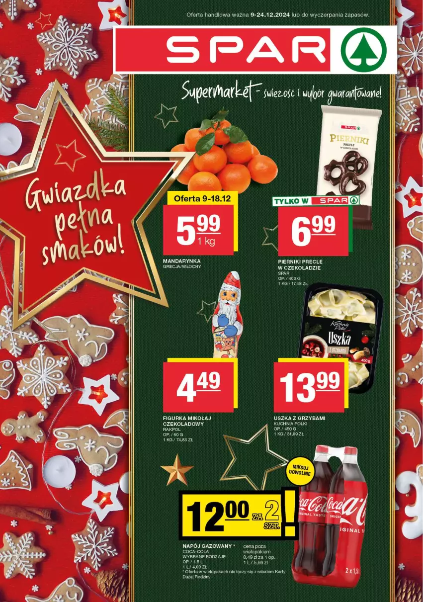 Gazetka promocyjna Spar - Spar - ważna 09.12 do 19.12.2024 - strona 1 - produkty: Gin, Kuchnia, Napój, Napój gazowany, Piernik, Precle