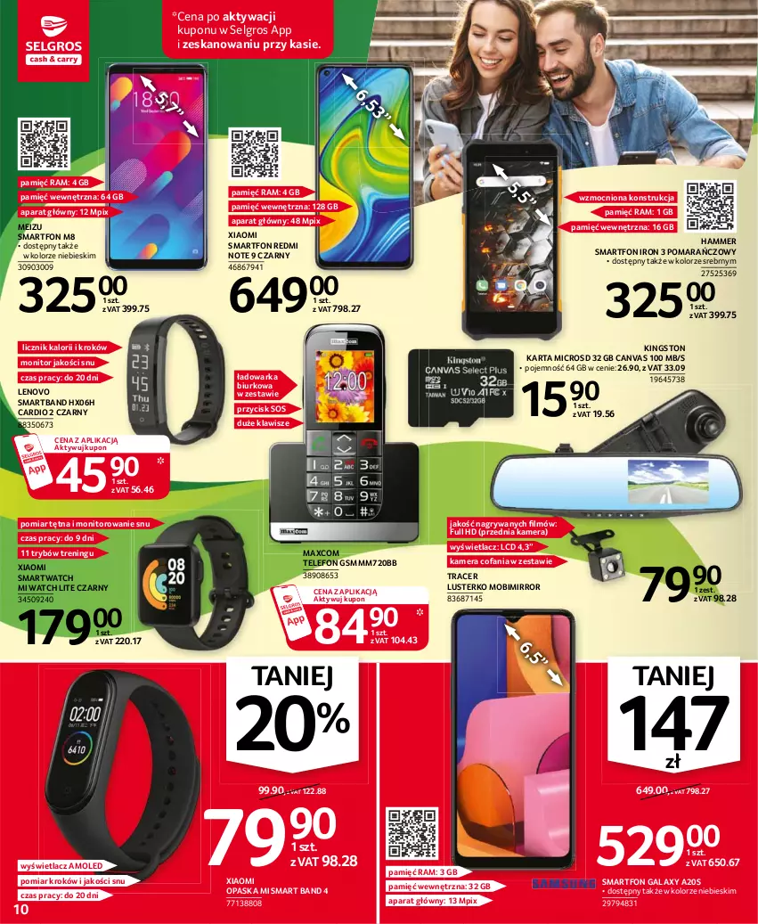 Gazetka promocyjna Selgros - Oferta przemysłowa - ważna 15.04 do 28.04.2021 - strona 10 - produkty: Acer, Amol, Biurko, Fa, Gala, Gry, Kamera, Lenovo, LG, Monitor, Opaska, Redmi Note, Smartband, Smartfon, Smartwatch, Sos, Telefon, Warka