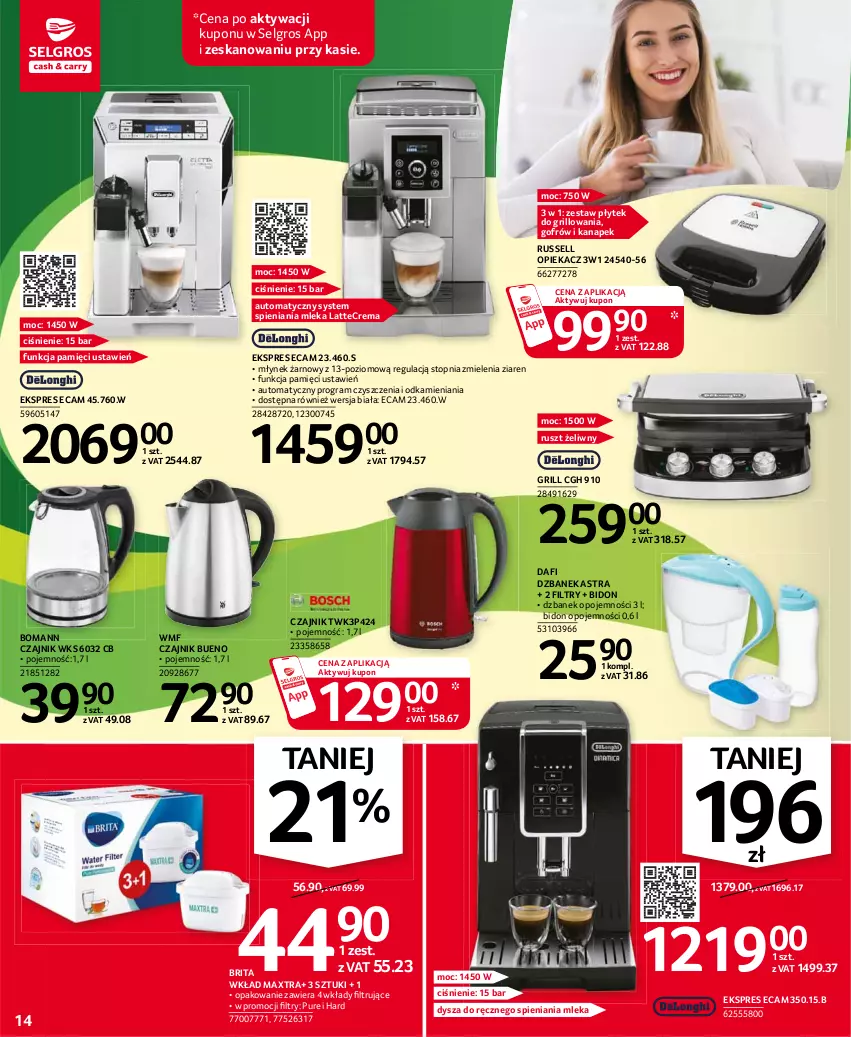 Gazetka promocyjna Selgros - Oferta przemysłowa - ważna 15.04 do 28.04.2021 - strona 14 - produkty: Brit, Brita, Czajnik, Dzbanek, Gra, Grill, LG, Młynek, Pur, Top