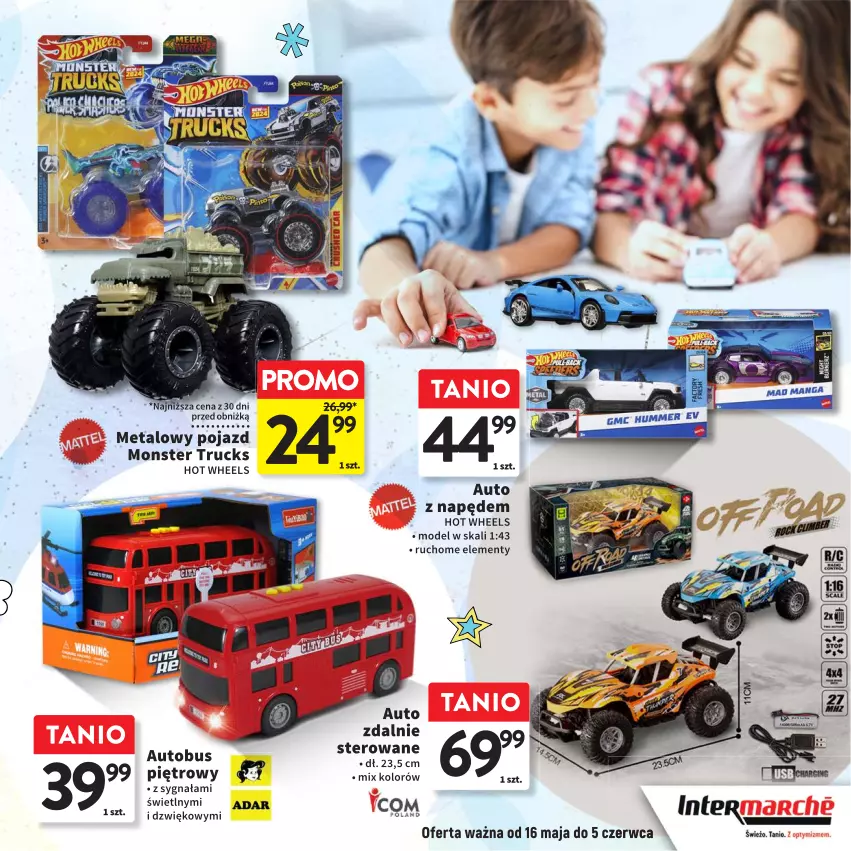 Gazetka promocyjna Intermarche - Gazetka Intermarche - ważna 16.05 do 05.06.2024 - strona 5 - produkty: Autobus, Hot Wheels, Monster truck, Pojazd