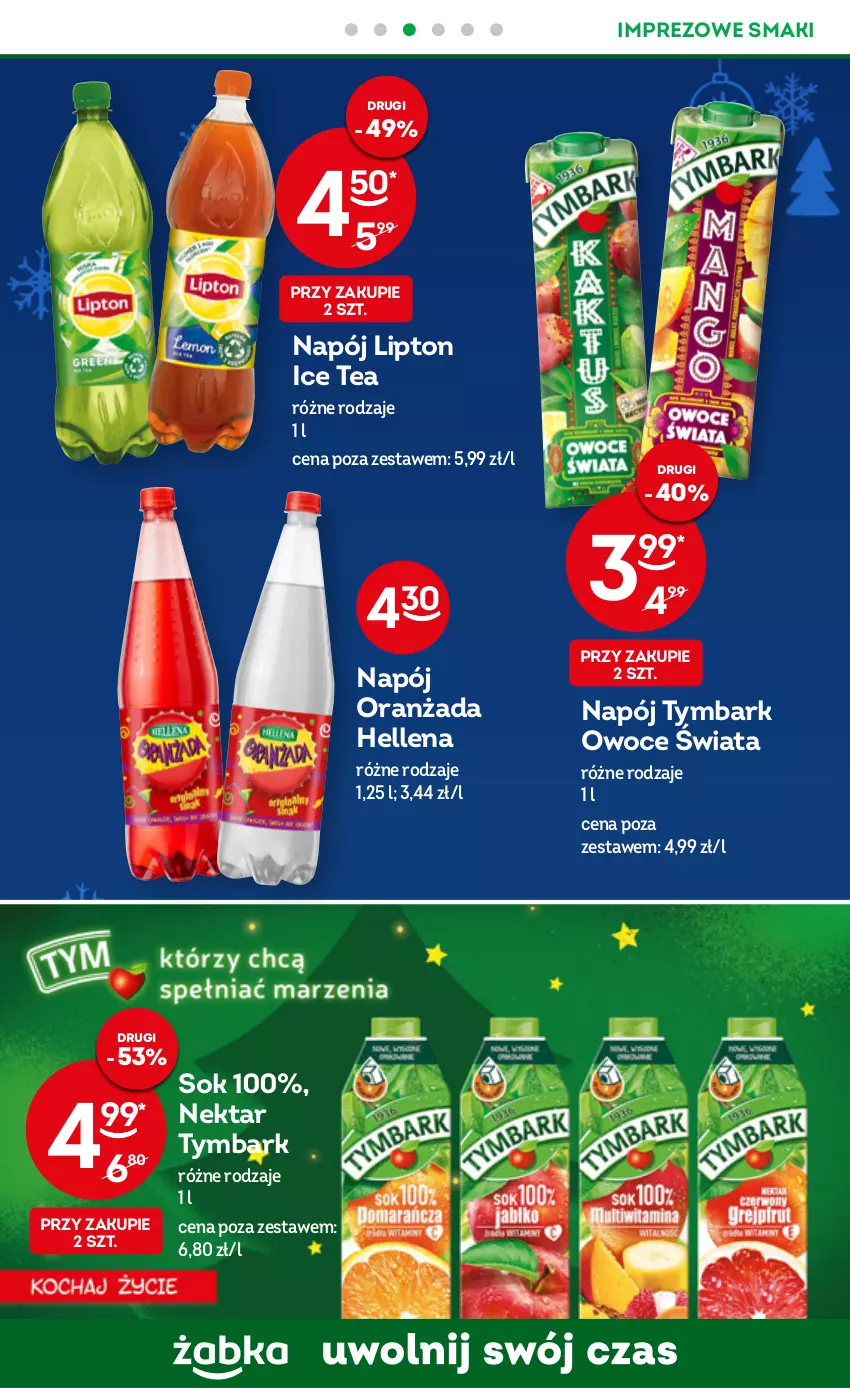 Gazetka promocyjna Żabka - ważna 21.12.2022 do 03.01.2023 - strona 16 - produkty: Hellena, Ice tea, Lipton, Napój, Nektar, Oranżada, Owoce, Sok, Tymbark