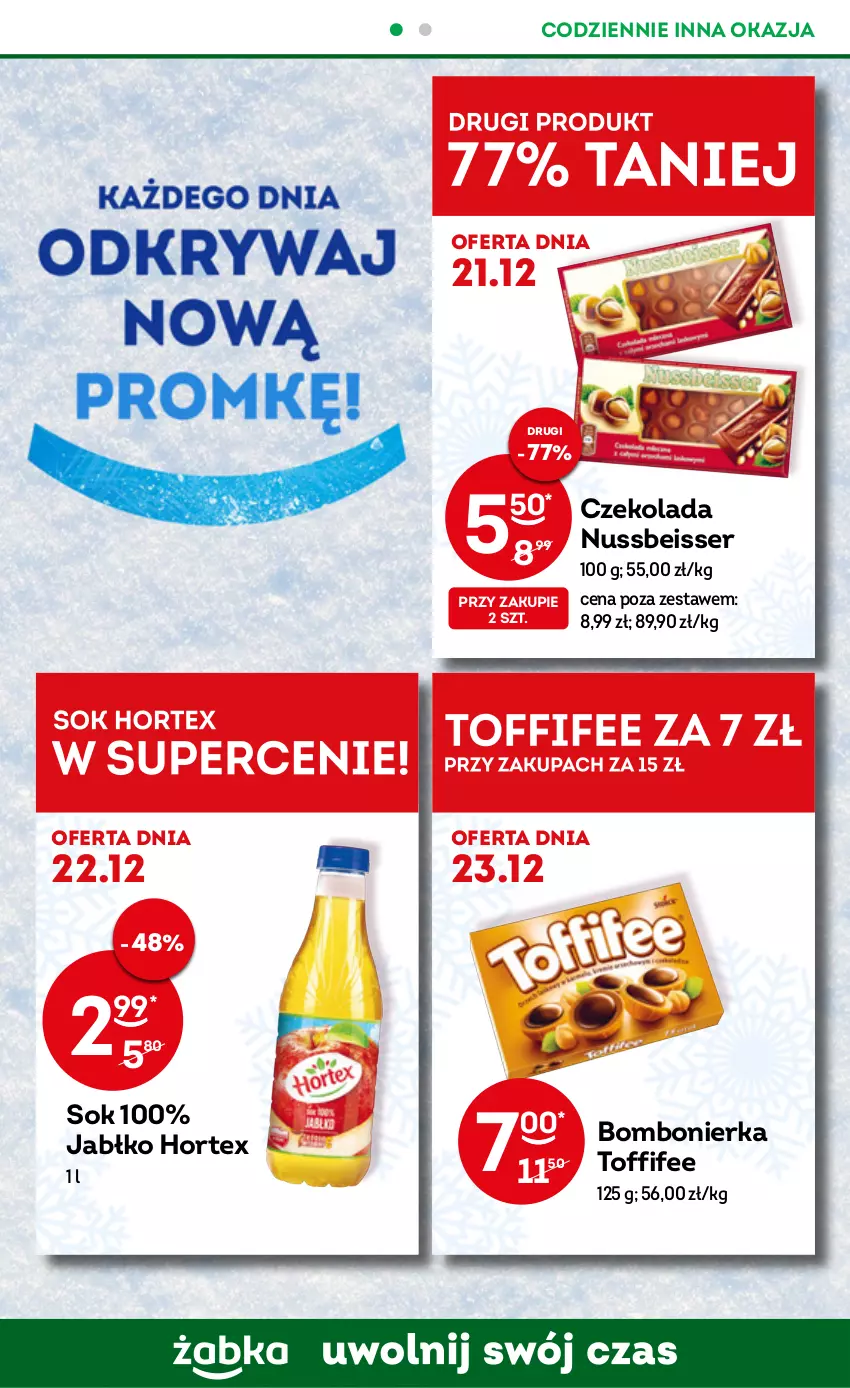 Gazetka promocyjna Żabka - ważna 21.12.2022 do 03.01.2023 - strona 2 - produkty: Czekolada, Hortex, Ser, Sok, Toffifee