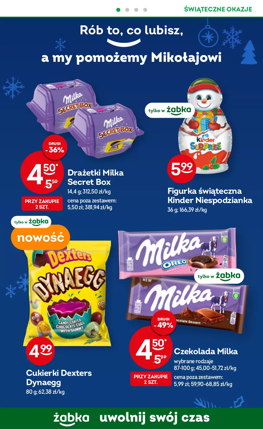 Gazetka promocyjna Żabka - ważna 21.12.2022 do 03.01.2023 - strona 6 - produkty: AEG, Cukier, Cukierki, Czekolada, Kinder, Milka