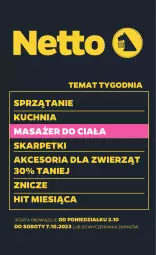 Gazetka promocyjna Netto - Akcesoria i dodatki - Gazetka - ważna od 07.10 do 07.10.2023 - strona 1 - produkty: Kuchnia, Karp, Skarpetki, Masażer, Znicz, Sprzątanie