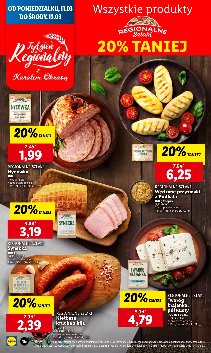 Gazetka promocyjna Lidl - GAZETKA - ważna 11.03 do 13.03.2024 - strona 18 - produkty: Kiełbasa, Kiełbasa krucha, Przysmaki, Twaróg