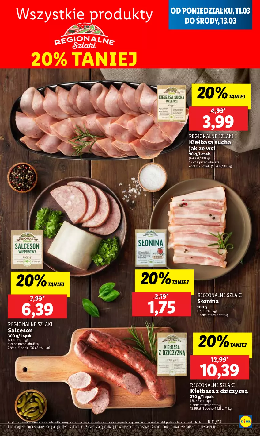 Gazetka promocyjna Lidl - GAZETKA - ważna 11.03 do 13.03.2024 - strona 21 - produkty: Kiełbasa, Salceson