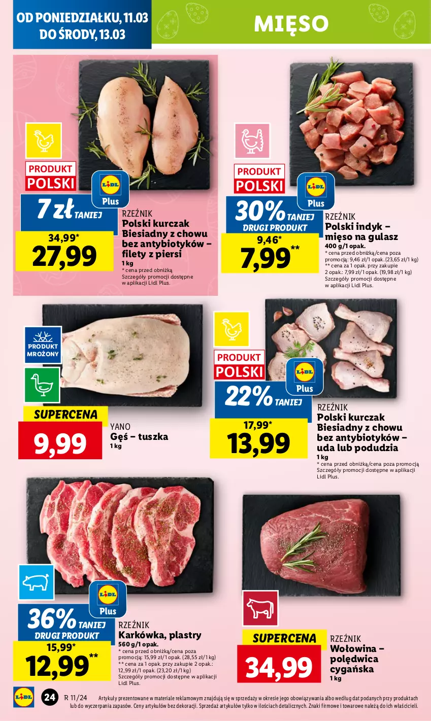 Gazetka promocyjna Lidl - GAZETKA - ważna 11.03 do 13.03.2024 - strona 30 - produkty: Kurczak, Mięso, Mięso na gulasz, Polędwica, Tusz, Wołowina