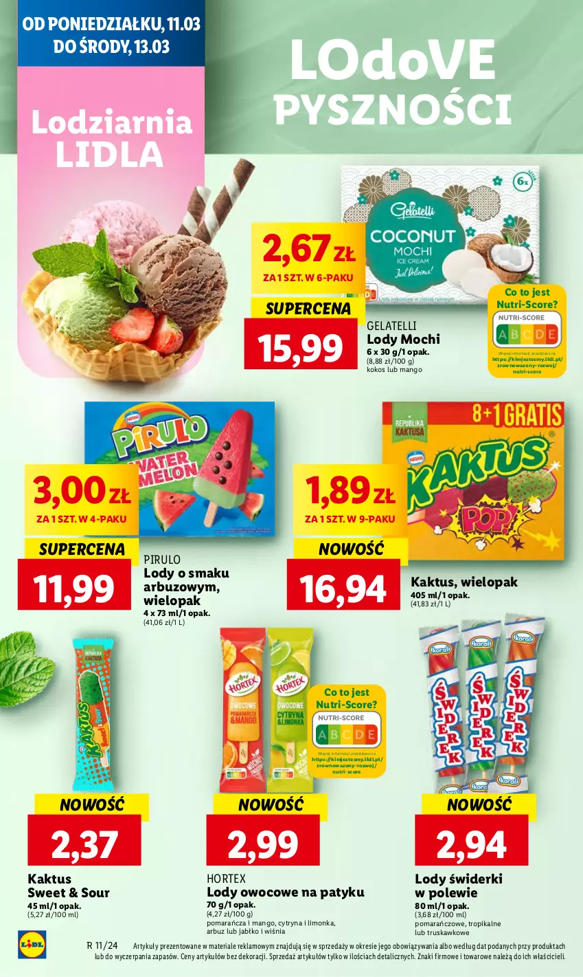 Gazetka promocyjna Lidl - GAZETKA - ważna 11.03 do 13.03.2024 - strona 38 - produkty: Arbuz, Dove, Hortex, Kaktus, Kokos, Limonka, Lody, Mango, Wazon