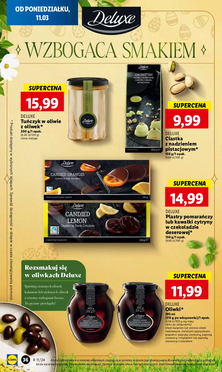 Gazetka promocyjna Lidl - GAZETKA - ważna 11.03 do 13.03.2024 - strona 44 - produkty: Ciastka, Cytryny, Deser, Fa, Kawa, Oliwki, Ser, Tuńczyk