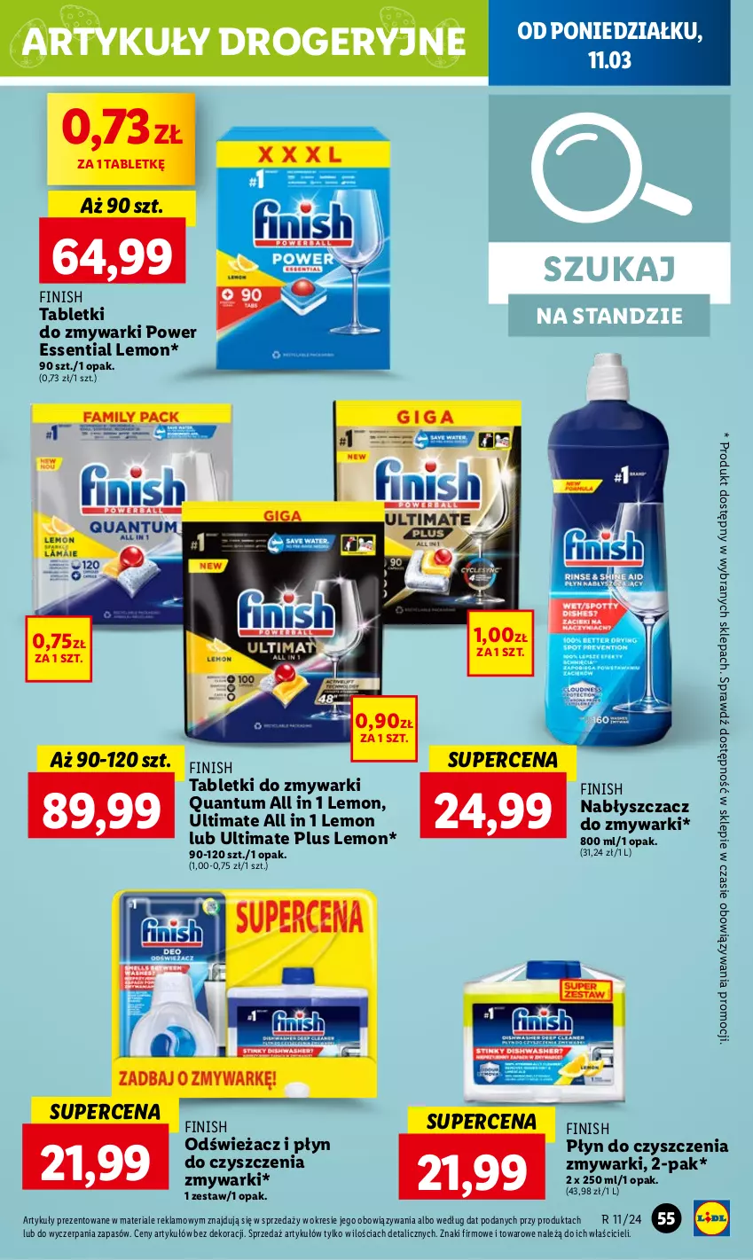 Gazetka promocyjna Lidl - GAZETKA - ważna 11.03 do 13.03.2024 - strona 65 - produkty: Finish, Tablet, Tabletki do zmywarki, Zmywarki