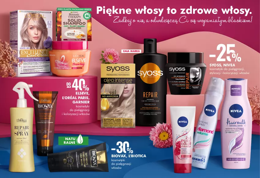 Gazetka promocyjna Super Pharm - Gazetka - ważna 16.09 do 10.10.2021 - strona 15 - produkty: Biovax, Elseve, Garnier, Kosmetyki do pielęgnacji, L’Oréal, Nivea, Syoss