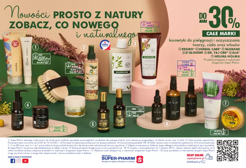 Gazetka promocyjna Super Pharm - Gazetka - ważna 16.09 do 10.10.2021 - strona 16 - produkty: Dres, Gra, Holika Holika, Klorane, Kosmetyki do pielęgnacji