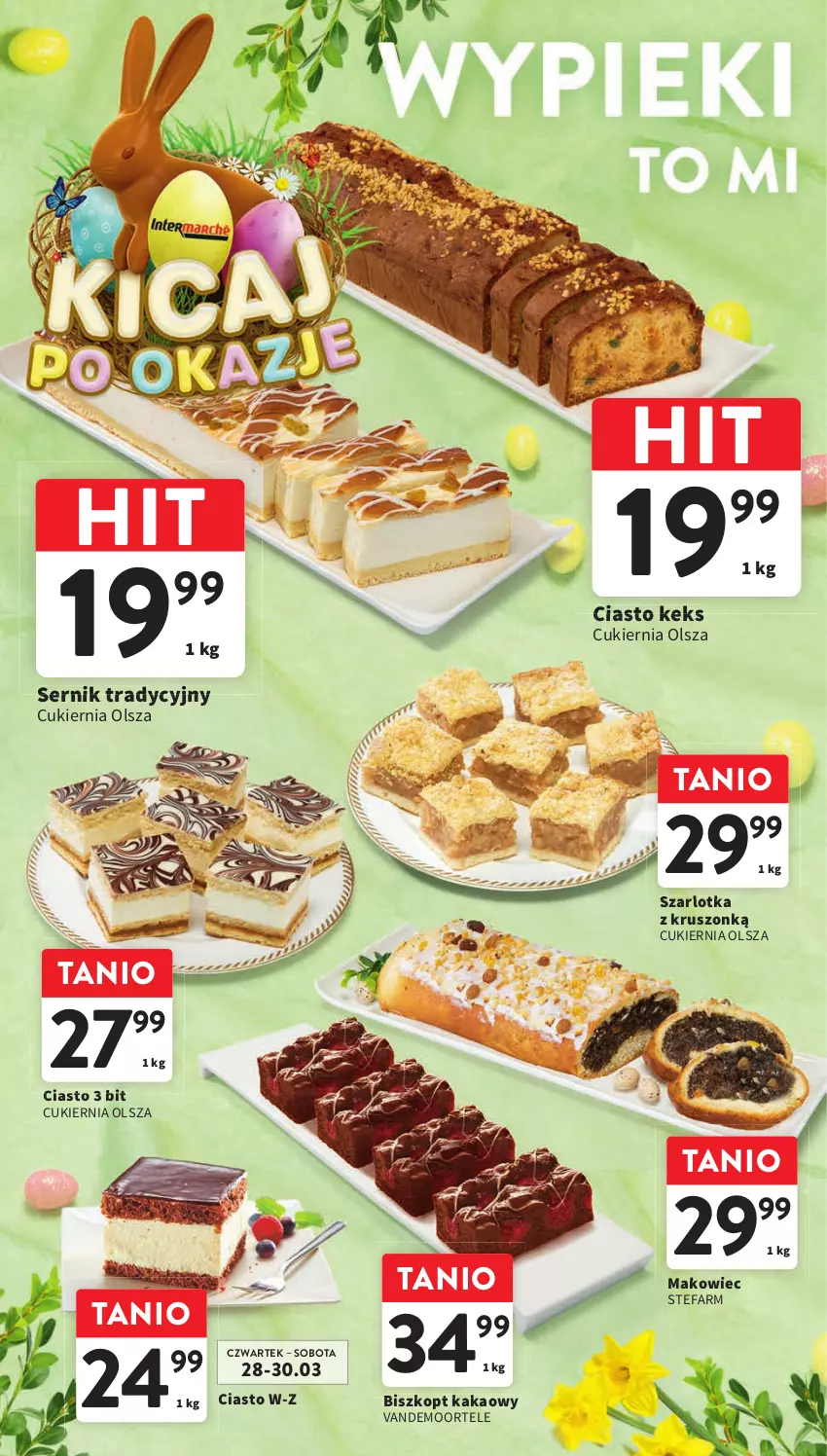 Gazetka promocyjna Intermarche - Gazetka Intermarche - ważna 26.03 do 30.03.2024 - strona 14 - produkty: Cukier, Fa, Kakao, Makowiec, Ser, Szarlotka