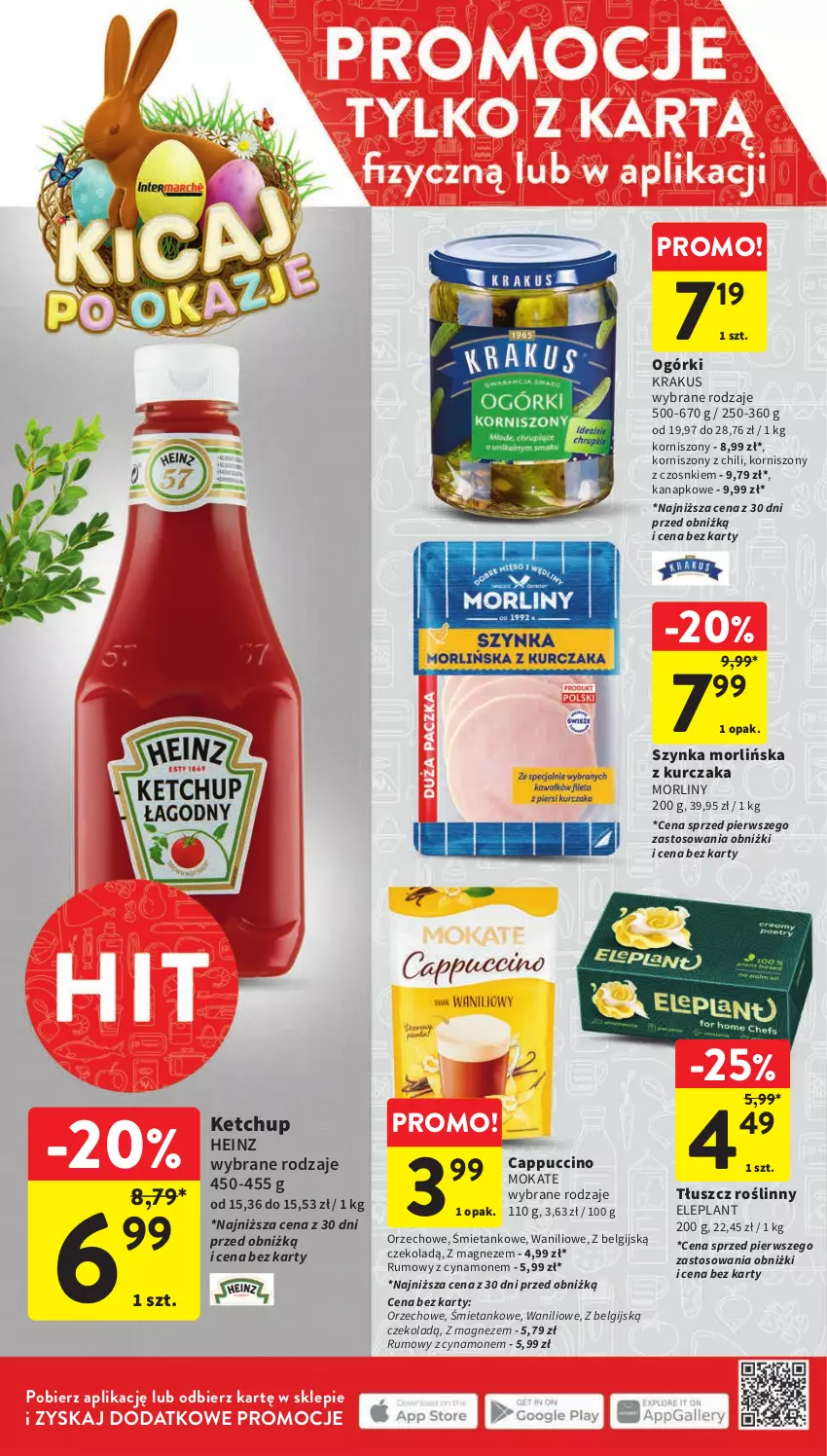 Gazetka promocyjna Intermarche - Gazetka Intermarche - ważna 26.03 do 30.03.2024 - strona 20 - produkty: Cappuccino, Heinz, Ketchup, Korniszony, Krakus, Kurczak, LG, Magnez, Morliny, Rum, Szynka, Tłuszcz roślinny