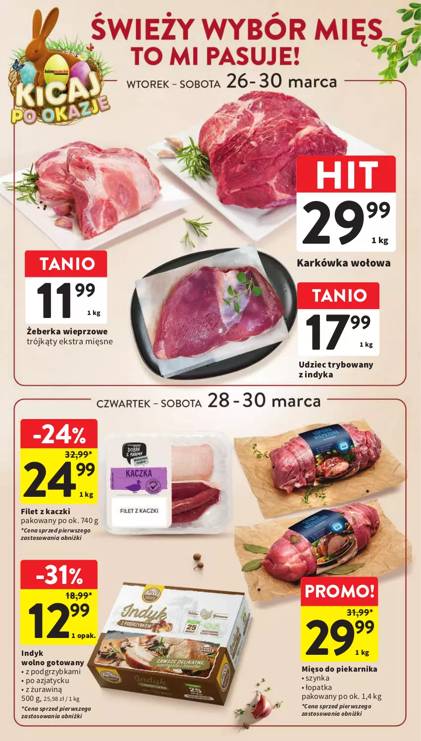 Gazetka promocyjna Intermarche - Gazetka Intermarche - ważna 26.03 do 30.03.2024 - strona 26 - produkty: Mięso, Piekarnik, Szynka