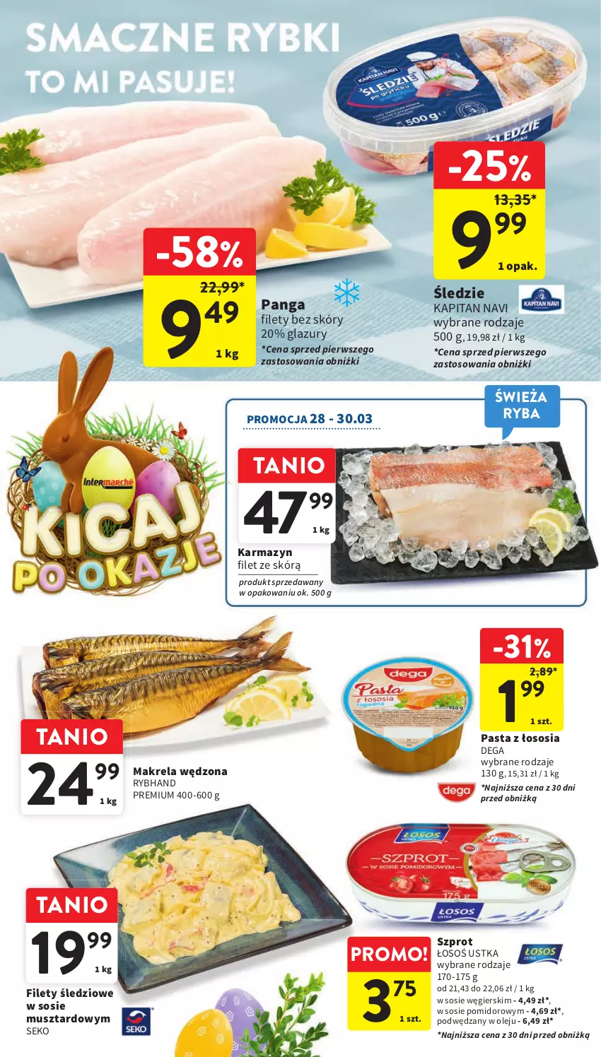 Gazetka promocyjna Intermarche - Gazetka Intermarche - ważna 26.03 do 30.03.2024 - strona 30 - produkty: Dega, Lazur, Mus, Olej, Panga, Ryba, SEKO, Sos, Szprot