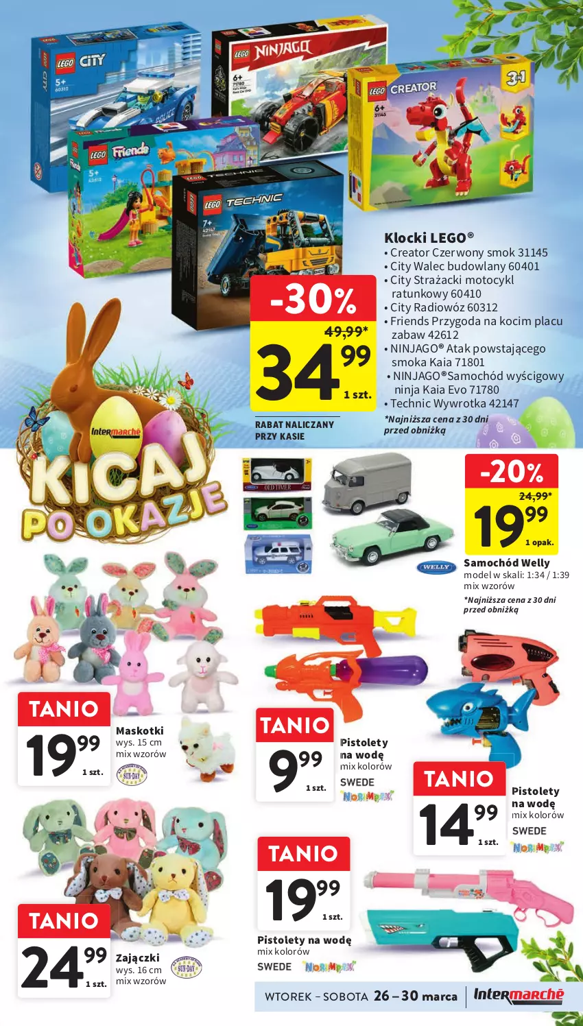 Gazetka promocyjna Intermarche - Gazetka Intermarche - ważna 26.03 do 30.03.2024 - strona 47 - produkty: Klocki, Koc, LEGO, Pistolet, Samochód, Wywrotka