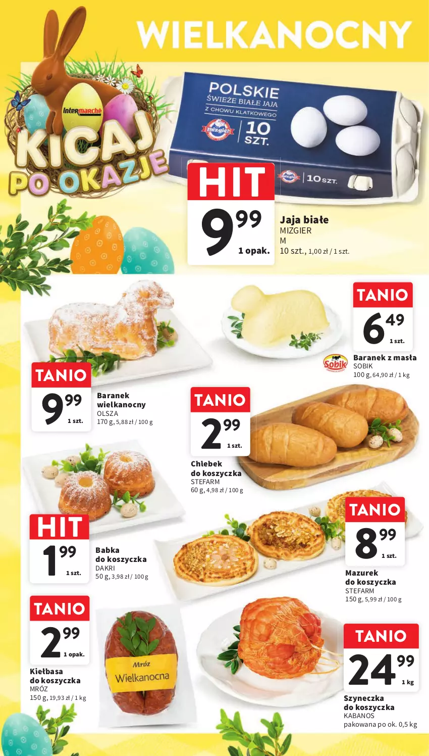 Gazetka promocyjna Intermarche - Gazetka Intermarche - ważna 26.03 do 30.03.2024 - strona 6 - produkty: Babka, Chleb, Fa, Jaja, Kabanos, Kiełbasa, Kosz