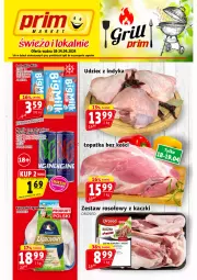 Gazetka promocyjna Prim Market - Gazetka - ważna od 24.04 do 24.04.2024 - strona 1 - produkty: Kurczak, Udziec z indyka, Por, Gin, Lody, Zestaw rosołowy z kaczki, Algida, Grill, LG