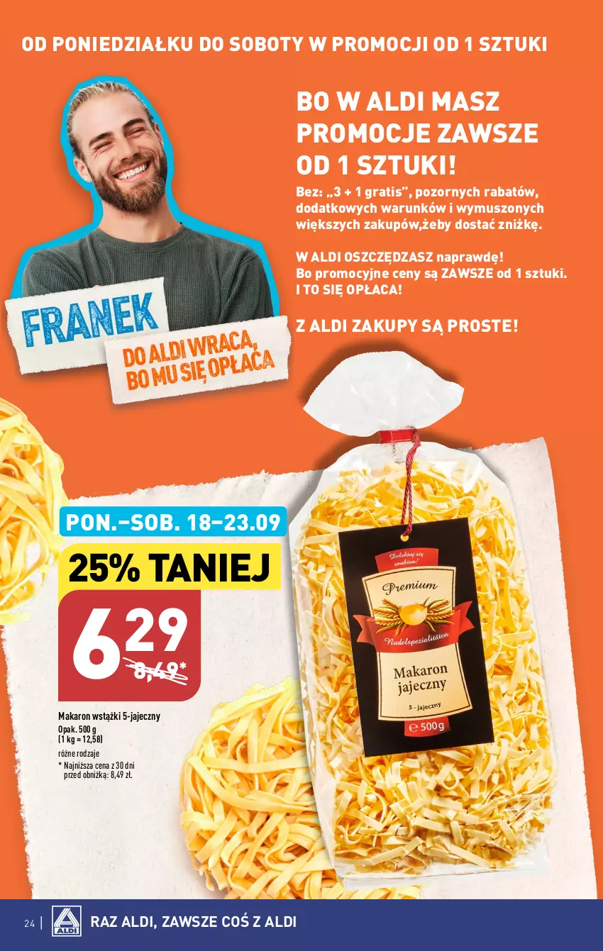 Gazetka promocyjna Aldi - Pełna oferta - ważna 18.09 do 23.09.2023 - strona 24 - produkty: Gra, Makaron, Mus