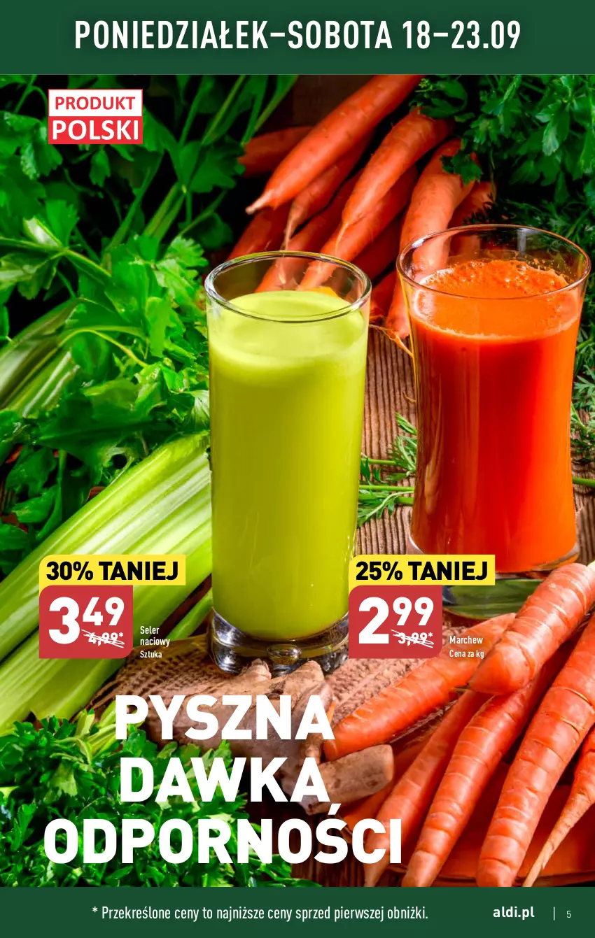 Gazetka promocyjna Aldi - Pełna oferta - ważna 18.09 do 23.09.2023 - strona 5 - produkty: Por, Seler naciowy