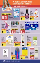 Gazetka promocyjna Aldi - Pełna oferta - Gazetka - ważna od 23.09 do 23.09.2023 - strona 20 - produkty: Płyn do prania, Odkamieniacz, Papier, Booster, Papier toaletowy, Płyn do płukania, Odświeżacz powietrza, Chusteczki, Putzmeister, Znicz, Olej, Fa