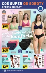 Gazetka promocyjna Aldi - Pełna oferta - Gazetka - ważna od 23.09 do 23.09.2023 - strona 32 - produkty: Top, Majtki, Biustonosz, Rajstopy, Wełna, Moda, Queentex, Fa