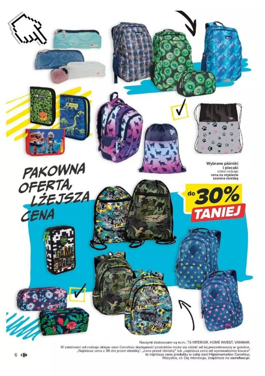 Gazetka promocyjna Carrefour - ważna 16.08 do 27.08.2023 - strona 17 - produkty: Piórnik, Plecak