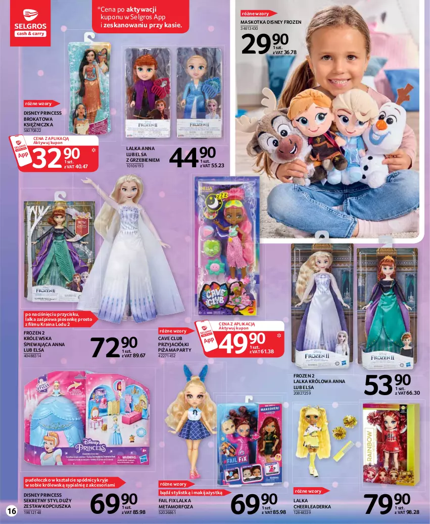 Gazetka promocyjna Selgros - Katalog Dzień Dziecka - ważna 13.05 do 26.05.2021 - strona 16 - produkty: Disney, Fa, Frozen, Kret, Lalka, LG, Makijaż, Piżama