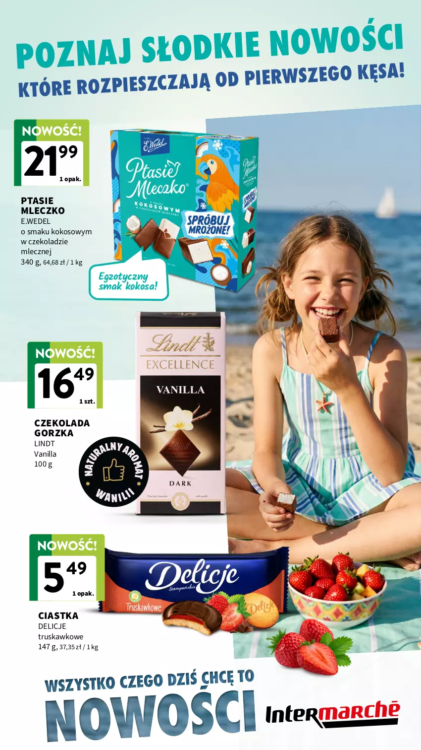 Gazetka promocyjna Intermarche - Gazetka Intermarche - ważna 03.06 do 24.06.2026 - strona 7 - produkty: Ciastka, Czekolada, Czekolada gorzka, Delicje, Kokos, Lindt, Mleczko, Ptasie mleczko
