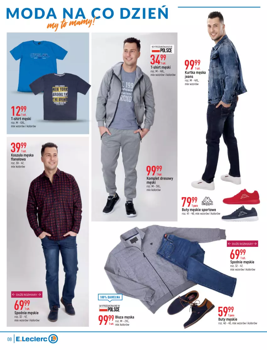 Gazetka promocyjna E Leclerc - ważna 15.02 do 26.02.2022 - strona 8 - produkty: Buty, Dres, Kosz, Koszula, Por, Spodnie, Sport, T-shirt