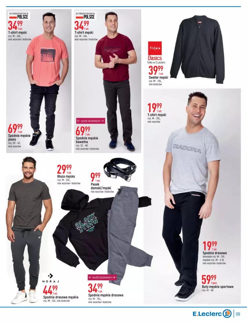 Gazetka promocyjna E Leclerc - ważna 15.02 do 26.02.2022 - strona 9 - produkty: Bluza, Buty, Dres, Pasek, Pasek damski, Por, Spodnie, Spodnie dresowe, Sport, Sweter, T-shirt, Wełna