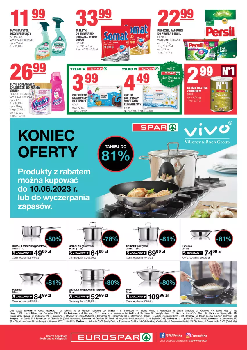 Gazetka promocyjna Spar - EuroSpar - ważna 28.05 do 07.06.2023 - strona 8 - produkty: Chusteczki, Dzieci, Fa, Garnek, Gra, Kosz, Odplamiacz, Papier, Patelnia, Persil, Rondel, Rum, Sanytol, Somat, Tablet, Vanish