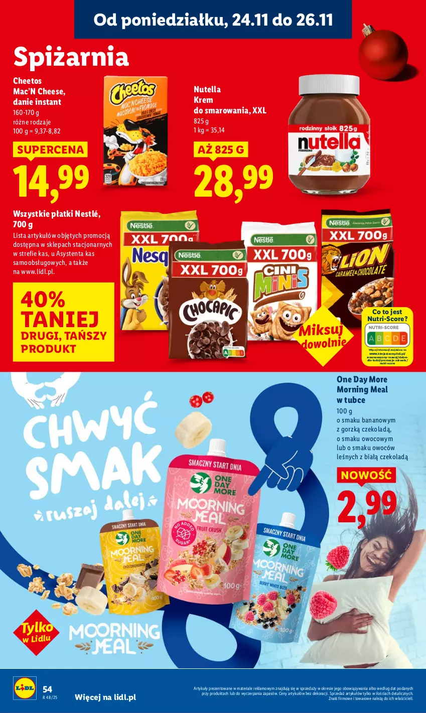 Gazetka promocyjna Lidl - GAZETKA - ważna 24.11 do 26.11.2025 - strona 54 - produkty: Cheetos, Nestlé, Nutella, Wazon