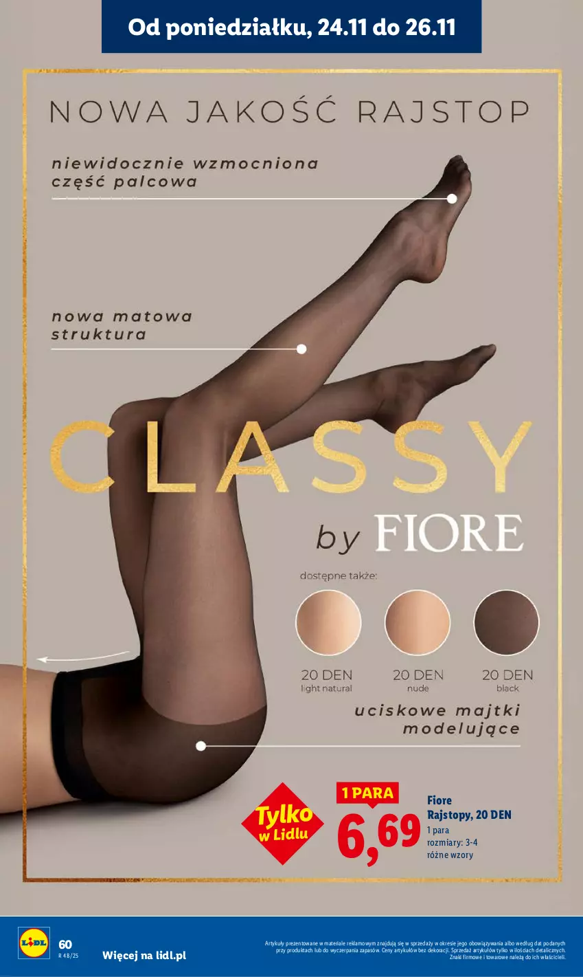 Gazetka promocyjna Lidl - GAZETKA - ważna 24.11 do 26.11.2025 - strona 60 - produkty: Rajstopy, Top