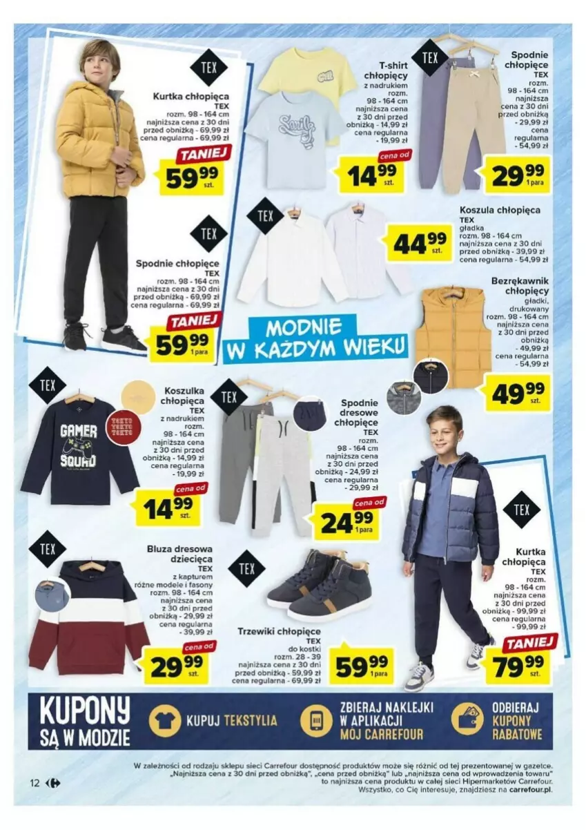 Gazetka promocyjna Carrefour - ważna 05.09 do 16.09.2023 - strona 4 - produkty: Bluza, Bluza dresowa, Dres, Dzieci, Fa, Klej, Kosz, Koszula, Koszulka, Kurtka, Sony, Spodnie, Spodnie dresowe, T-shirt