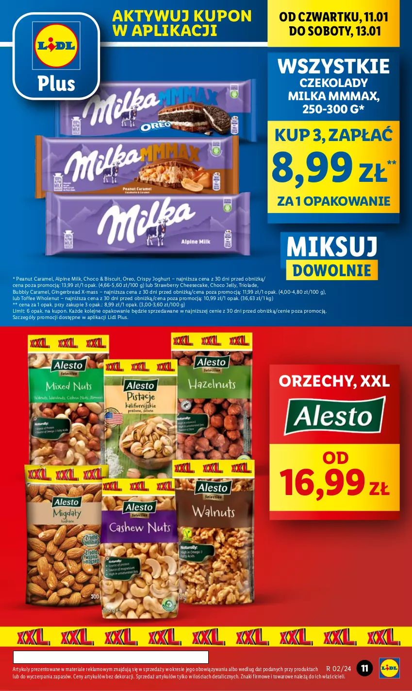 Gazetka promocyjna Lidl - GAZETKA - ważna 11.01 do 13.01.2024 - strona 11 - produkty: Gin, Milka, Olej, Oreo