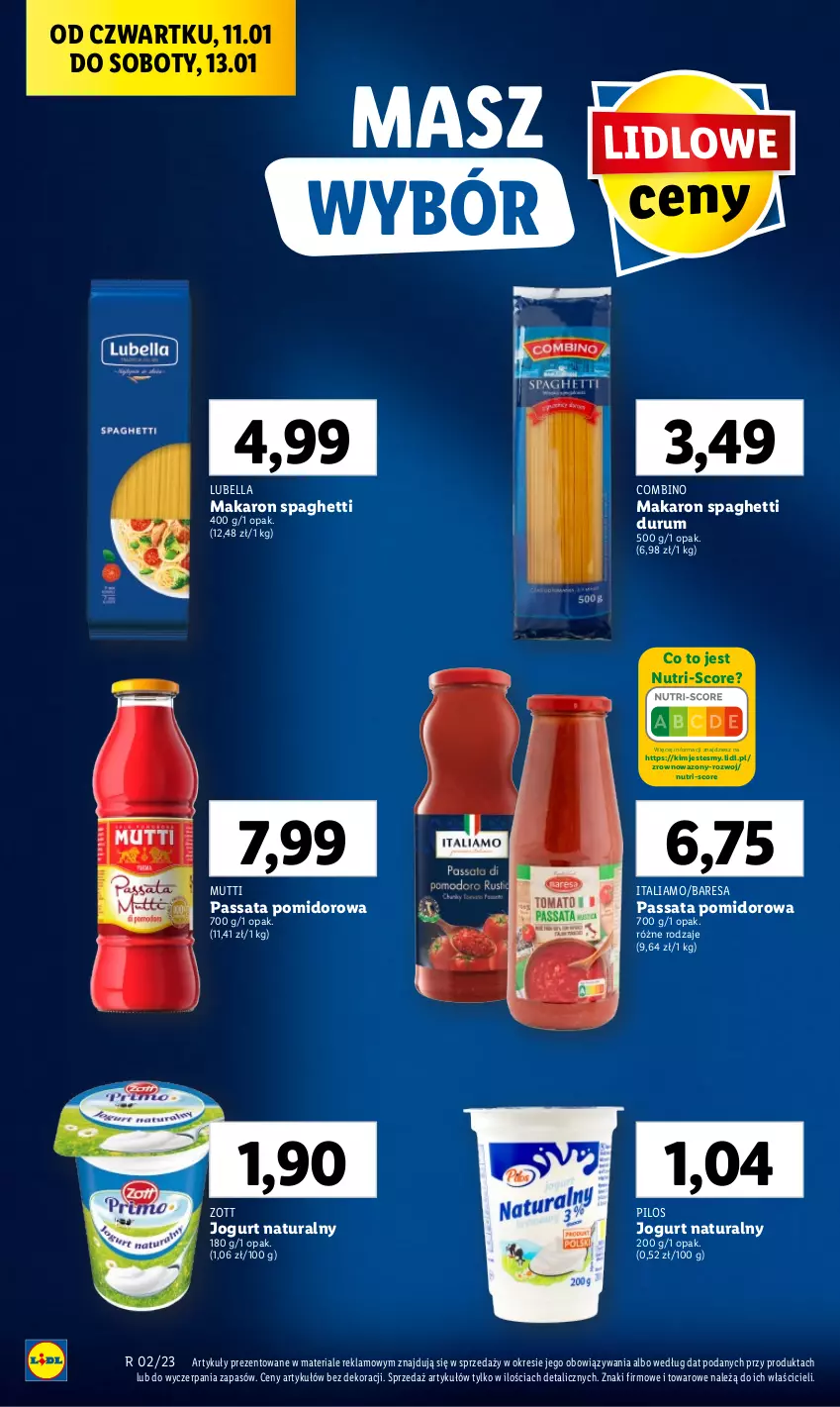 Gazetka promocyjna Lidl - GAZETKA - ważna 11.01 do 13.01.2024 - strona 38 - produkty: Bell, Bella, Jogurt, Jogurt naturalny, Lubella, Makaron, Pilos, Rum, Spaghetti, Wazon, Zott