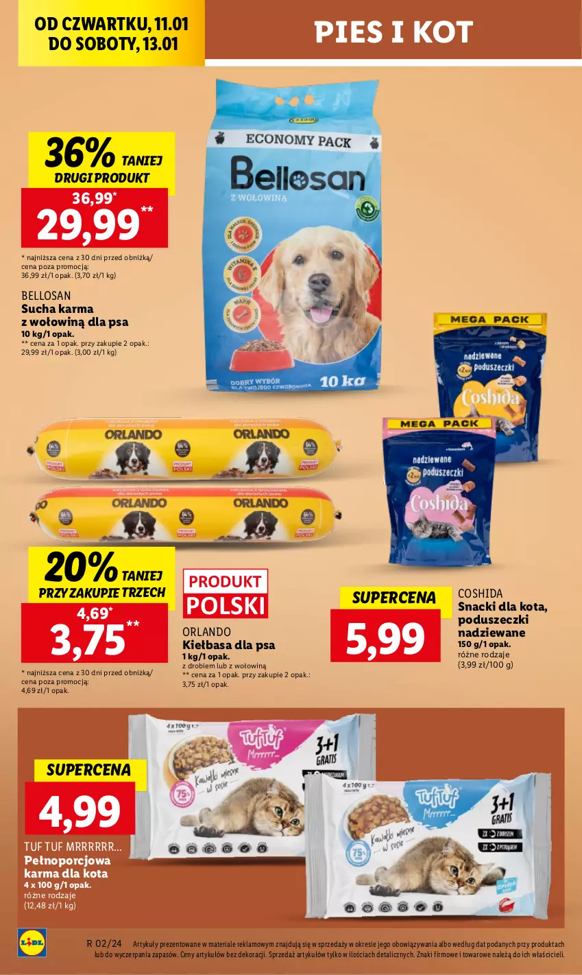 Gazetka promocyjna Lidl - GAZETKA - ważna 11.01 do 13.01.2024 - strona 46 - produkty: Bell, Kiełbasa, Por, Sucha karma