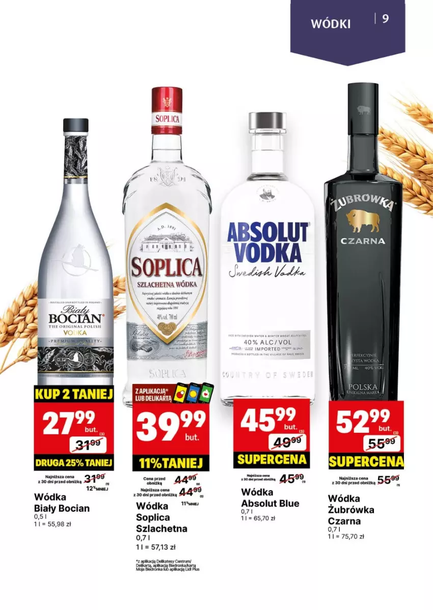 Gazetka promocyjna Delikatesy Centrum - DeliBarek DC25-DC26 - ważna 17.06 do 30.06.2024 - strona 9 - produkty: Absolut, Por, Rum, Soplica, Wódka