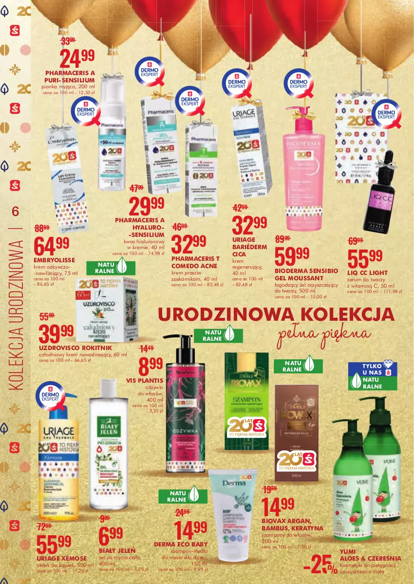 Gazetka promocyjna Super Pharm - Gazetka - ważna 12.08 do 26.08.2021 - strona 6 - produkty: Acer, Biały Jeleń, Bioderma, Biovax, Dzieci, Embryolisse, Kosmetyki do pielęgnacji, Krem regenerujący, Mydło, Olej, Pharmaceris, Pur, Rum, Ser, Serum, Serum do twarzy, Szampon