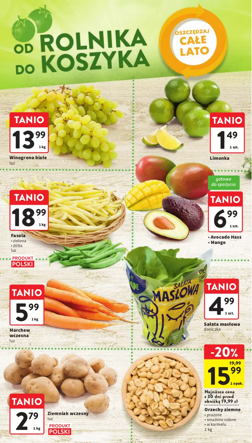 Gazetka promocyjna Intermarche - Gazetka Intermarche - ważna 15.06 do 21.06.2023 - strona 14 - produkty: Avocado, Fa, Fasola, Limonka, Mango, Masło, Sałat, Sałata masłowa, Wino