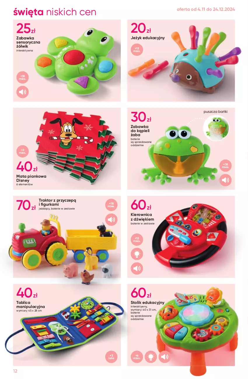 Gazetka promocyjna Pepco - Katalog Zabawki - ważna 04.11 do 24.12.2024 - strona 12 - produkty: Disney, Kierownica, Klocki, Stolik, Tera, Traktor, Zabawka