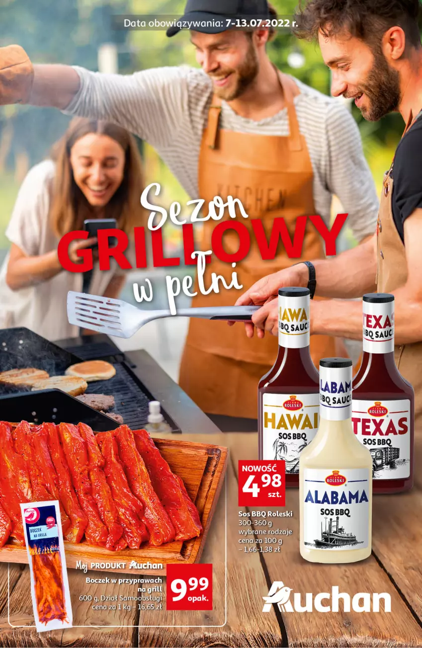 Gazetka promocyjna Auchan - Sezon GRILLOWY w pełni Hipermarkety - ważna 07.07 do 13.07.2022 - strona 1 - produkty: Sos