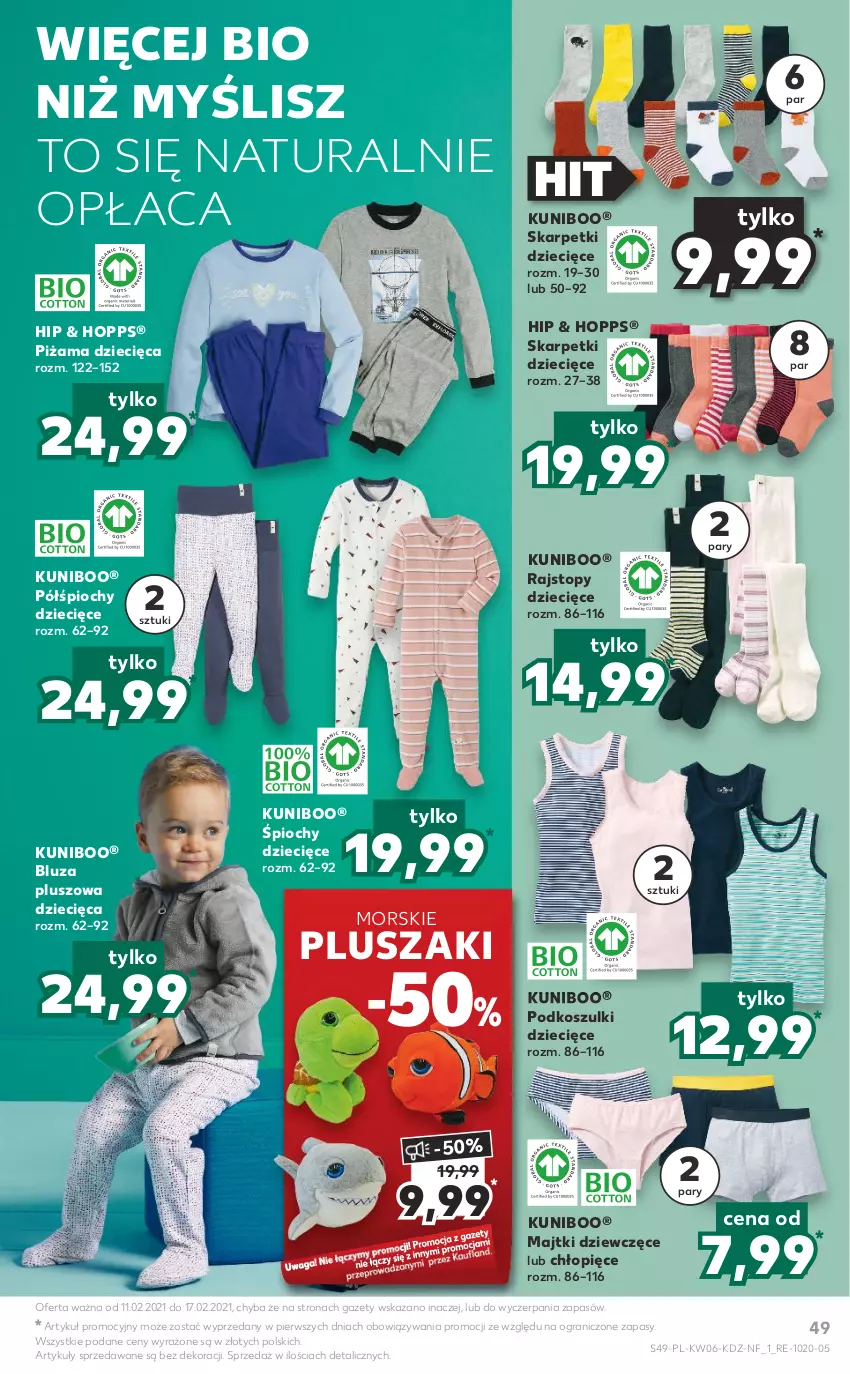 Gazetka promocyjna Kaufland - OFERTA TYGODNIA - ważna 11.02 do 17.02.2021 - strona 49 - produkty: Bluza, Dzieci, Gra, Karp, Kosz, Majtki, Piżama, Pluszak, Rajstopy, Skarpetki, Top